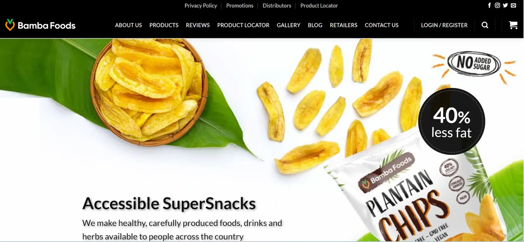 Bamba Foods project screenshot